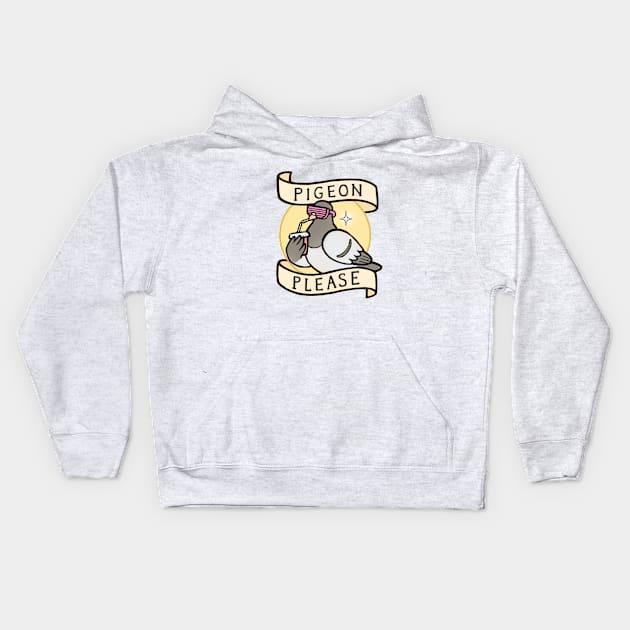 Pigeon please Kids Hoodie by koomalaama